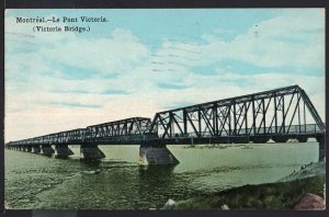 Quebec ~ Le Pont Victoria (Victoria Bridge) MONTREAL - pm1921 - Divided Back