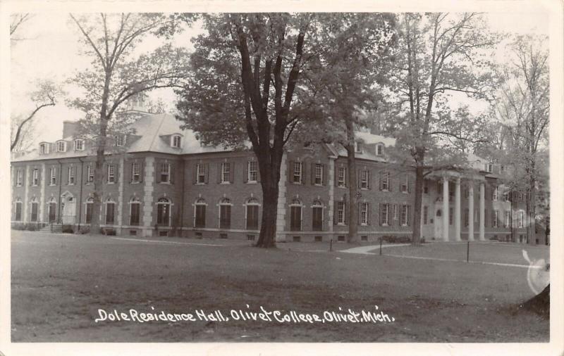 Olivet College MI~Cornelius Is Here For A Conference~Dale Dormitory~RPPC 1951 