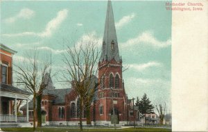 Wheelock Postcard; Methodist Church, Washington Iowa IA Washington County