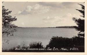 Pine City Minnesota~Beautiful Pokegama Lake~Clouds in Sky~1963 Real Photo PC