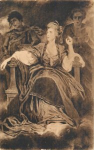 Mrs. Siddons as the Tragic Muse - Sir J. Raynolds fine art painting postcard