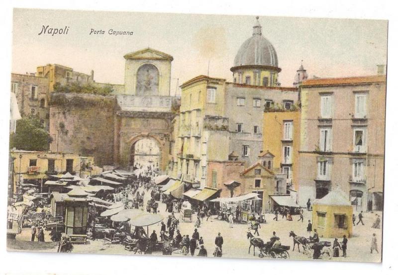 Napoli Porta Capuana Market ca. 1908 Naples Italy UDB