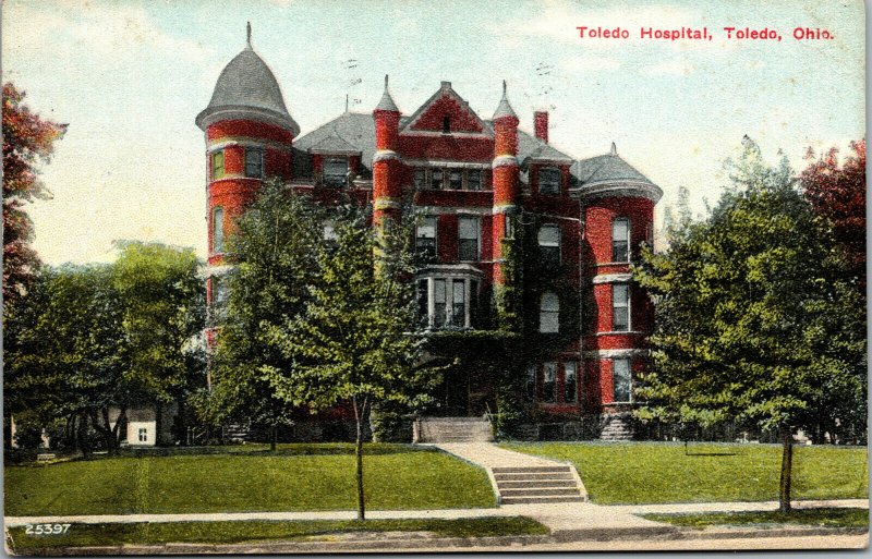 Vtg 1910 Toledo Hospital Building Toledo Ohio OH Postcard