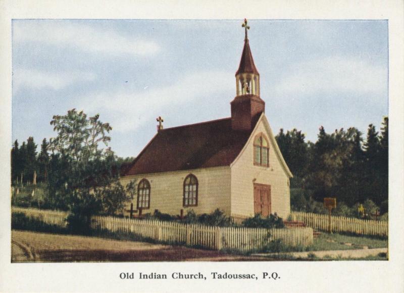 Old Indian Church Tadoussac PQ Quebec QC Canada Steamship Lines Postcard D20