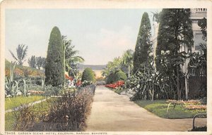 Garden Scene, Hotel Colonial Nassau in the Bahamas Unused 