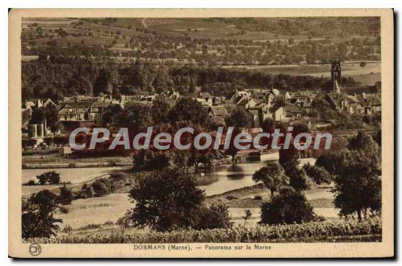 Old Postcard Dormans Panorama Of The Marne