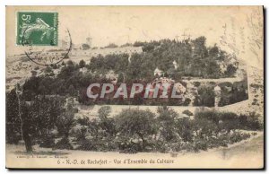 Old Postcard N D Rochefort Set Calvary View