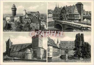 Modern Postcard Panorama Nurnberg