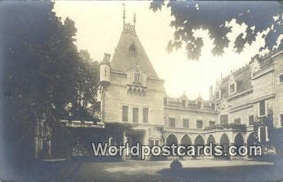 Chateau De Peyrieu France Carte Postcard Real Photo Cour D Honneur Chate Hippostcard