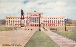 br1081890 parliament buildings and lord carsons statue belfast northern ir uk