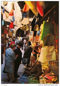 JERUSALEM, Street scene in the Old City, Labyrinth of narrow streets & lanes,...