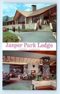 JASPER Park Lodge ALBERTA Canada chrome multiview Postcard