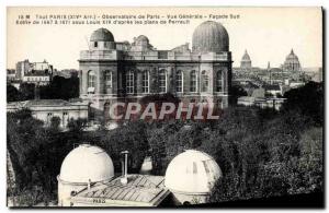 Old Postcard Paris Observatory Paris General View