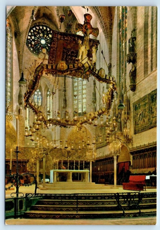 MALLORCA Palma Cathedral interior SPAIN 4x6 Postcard