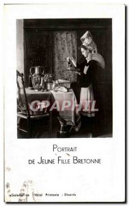 Postcard Modern Portrait Of Young Girl Gallery Bretonne De L & # 39Hotel Prin...