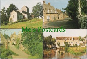 Northamptonshire Postcard -Wadenhoe Church Street, Main Street, Old Mill RR19886