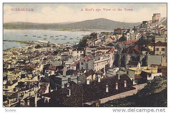 GIBRALTAR, A Bird's Eye View of the Town, PU