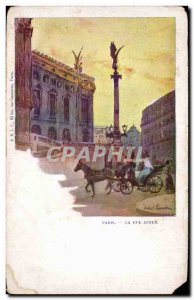 Old Postcard The Paris Aubert street