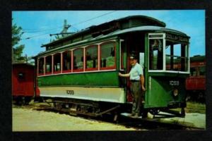 MA Trolley Train Car BOSTON MASSACHUSETTS MASS Postcard