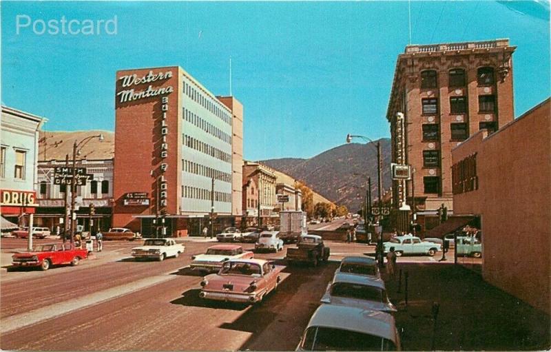 MT, Missoula, Montana, Broadway Looking East, Dexter Press No. 42240-B