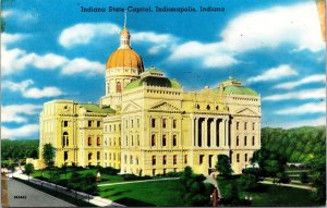 Indiana State Capitol Indianapolis IN Postcard VTG UNP Vintage Unused Chrome 