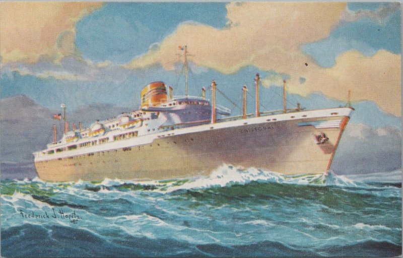 Postcard Ship Panama Line Twin Screw Steamships Cristobal