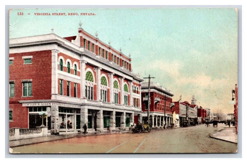 Virginia Street View Reno Nevada NV 1907 DB Postcard V4