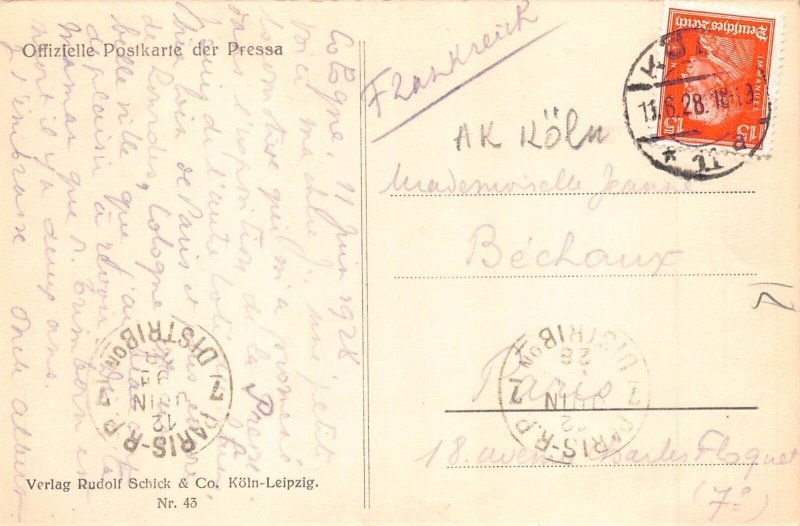 L163 Germany 1928 Exhibition mini train Pressa real photo postcard