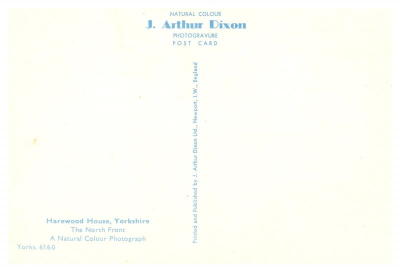 Postcard UK ENG Yorkshire Harewood House North Front