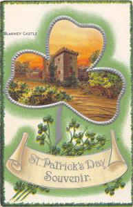 C14/ St Patrick's Day Holiday 5 Postcards Set c1910 Clover Silver Castle Cave 17