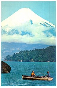 Fishing On Lake Todos Los Santos Mt Osorno Chilean Lake Region Fishing Postcard