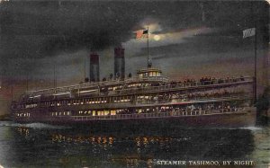 Steamer Tashmoo Full Moon NIght Detroit Michigan 1910c postcard