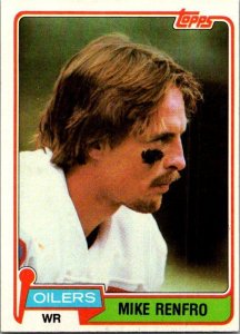 1981 Topps Football Card Mike Renfro Houston Oilers sk10332