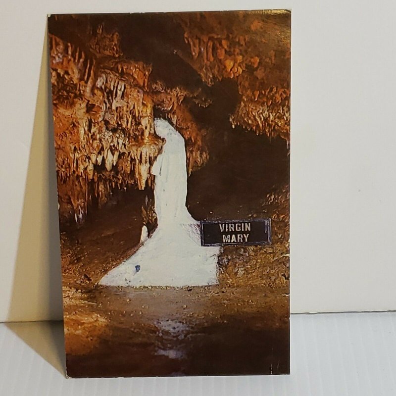 Vintage Postcard Virginia Mary Stalagmite Madonna Stanton Missouri 1959