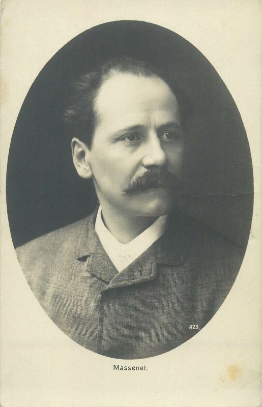 French opera composer Jules Massenet postcard