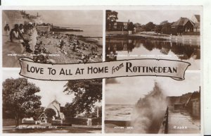 Sussex Postcard - Love To All At Home From Rottingdean - Real Photo - Ref 19720A