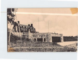 Postcard Quabbin Reservoir Administration Building & Hangar Massachusetts USA