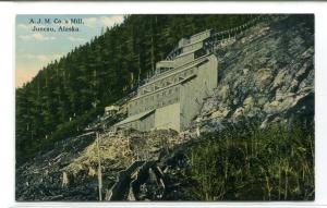 A J M Co Mill Juneau Alaska 1910c postcard