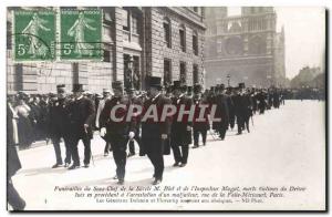 Old Postcard Funerals Deputy Chief Inspector Blot and tart Mugat dead rue de ...