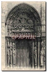 Old Postcard Cathedral of Chartres Royal Portal