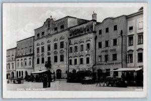 Enns Upper Austria Austria Postcard Main Square c1920's Antique RPPC Photo