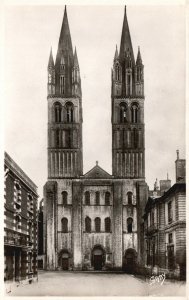 Postcard 1920s Eglise Saint Étienne Saint Stephen Church Caen Normandy France FR