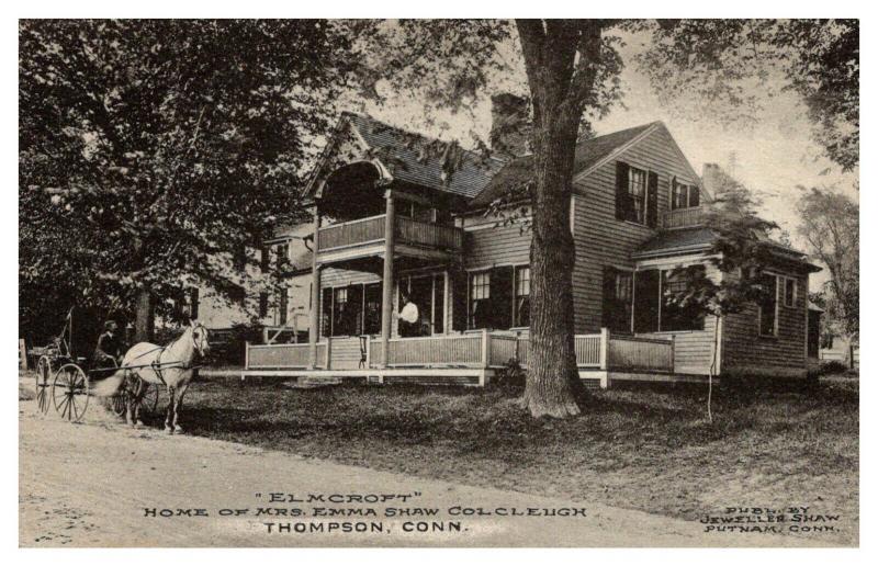 Connecticut   Thompson ,  Elmcroft, Home of Mrs.Emma Shaw Colcleugh 