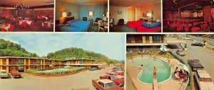 PITTSBURGH PA~QUALITY COURTS MOTEL SO-VIKING COCKTAIL LOUNGE~PANORAMA POSTCARD