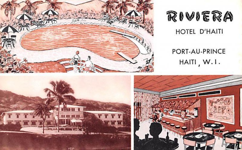 Riviera Hotel D'Haiti Port-au-Prince Haiti Postal Used Unknown 