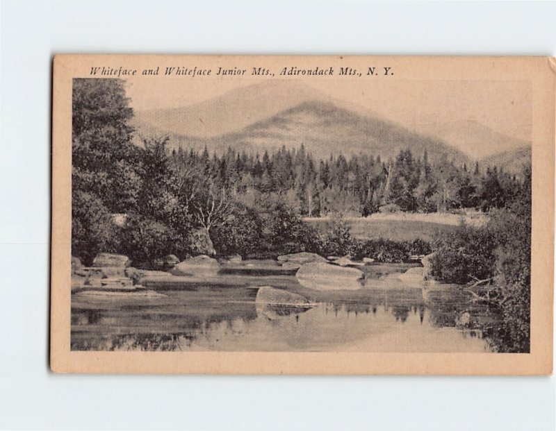 Postcard Whiteface and Whiteface Junior Mts., Adirondack Mts., New York