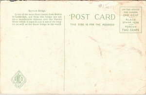 Harvard Bridge Cambridge Massachusetts MA WB Postcard VTG UNP Vintage Unused 