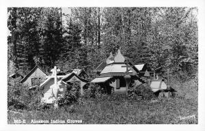 Real Photo by Robinson alaskan indian graves Antique Postcard L3111