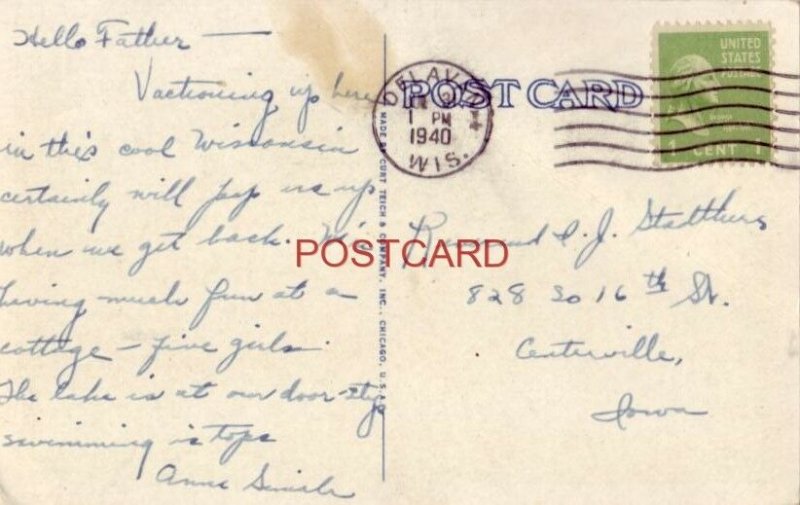 1940 POTTER HOUSE, DELAVAN LAKE, WIS.