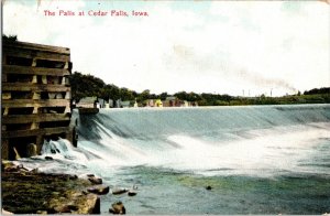 Falls Cedar Iowa Postcard WOB Note 1c Franklin Stamp Cancel RPO c1910s Vintage 